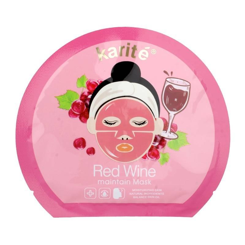 Антивікова тканинна маска для обличчя з червоним вином для сяйва та вирівнювання тону Red Wine Maintain Mask 30 ml
