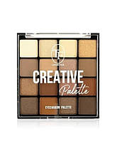 Палітра тіней для макіяжу FT COSMETICS CREATIVE PALETTE тон 02 Класичний коричневий 16 відтінків