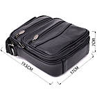 Практична вертикальна сумка з ручкою для чоловіків з натуральної шкіри Vintage 22864 Чорний, фото 3