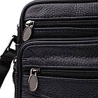 Практична вертикальна сумка з ручкою для чоловіків з натуральної шкіри Vintage 22864 Чорний, фото 6