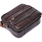 Горизонтальна зручна сумка з ручкою для чоловіків з натуральної шкіри Vintage 22940 Коричневий, фото 5