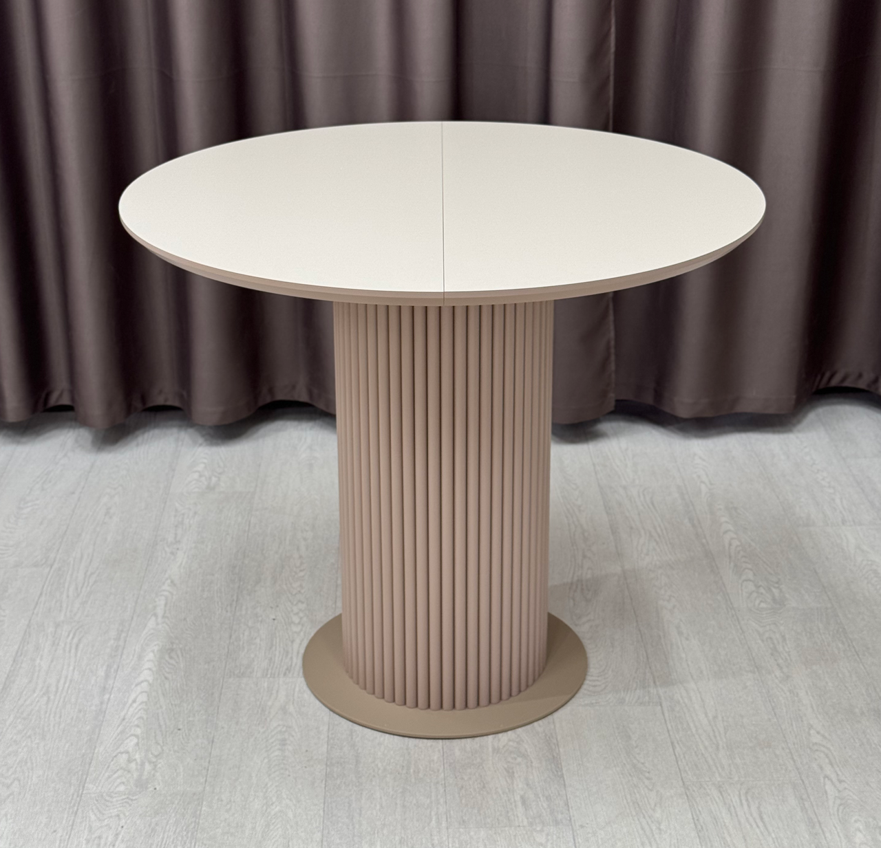 Стіл B-Wood круглий розкладний d 90 + 33 см стільниця HPL ARPA 0737 bloom ker