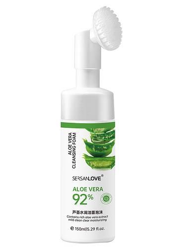 Пінка-мус для вмивання SERSANLOVE Aloe Vera Cleansing Foam з екстрактом алое віра 150 мл, фото 1