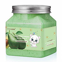 Скраб для тіла SERSANLOVE Avocado Fresh Bath Salt для відлущування, очищення та зволоження 500 мл