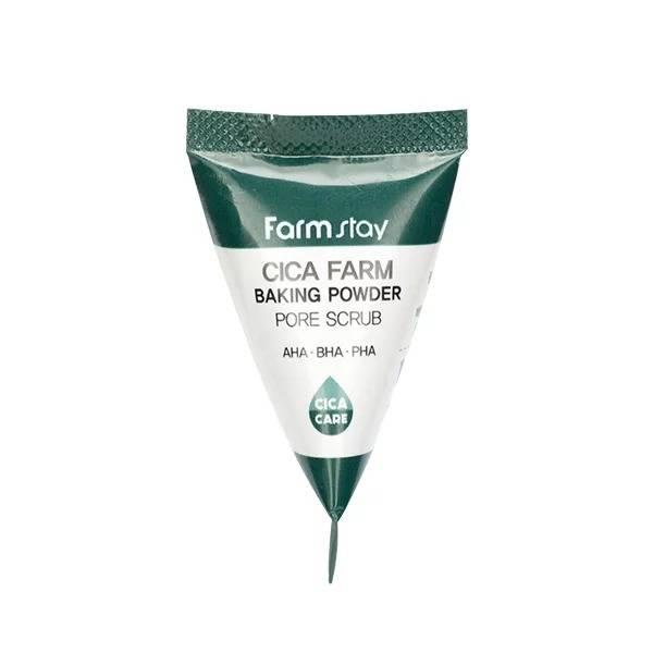 Содовий скраб із центелою азійською FarmStay Cica Farm Baking Powder Pore Scrub 7g, фото 1
