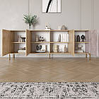 Комод на золотих металевих ніжках LION Грей 204x38x76,5 см Шварцвальд/Камінь (LION-042692), фото 4