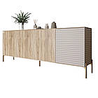 Комод на золотих металевих ніжках LION Грей 204x38x76,5 см Дуб сонома/Кашемір (LION-042638), фото 2