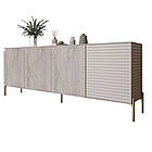 Комод на золотих металевих ніжках LION Грей 204x38x76,5 см Шварцвальд/Кашемір (LION-042640), фото 2