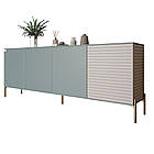 Комод на золотих металевих ніжках LION Грей 204x38x76,5 см Граніт сірий/Кашемір (LION-042644), фото 2