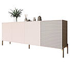 Комод на золотих металевих ніжках LION Грей 204x38x76,5 см Рожевий/Кашемір (LION-042645), фото 2