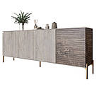 Комод на золотих металевих ніжках LION Грей 204x38x76,5 см Шварцвальд/Дерево (LION-042654), фото 2