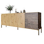 Комод на золотих металевих ніжках LION Грей 204x38x76,5 см Дуб Артизан/Дерево (LION-042657), фото 2