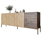 Комод на золотих металевих ніжках LION Грей 204x38x76,5 см Дуб Аппалачі/Дерево (LION-042658), фото 2