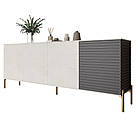 Комод на золотих металевих ніжках LION Грей 204x38x76,5 см Бетон Style/Асфальт (LION-042670), фото 2