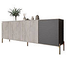 Комод на золотих металевих ніжках LION Грей 204x38x76,5 см Шварцвальд/Асфальт (LION-042678), фото 2