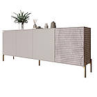 Комод на золотих металевих ніжках LION Грей 204x38x76,5 см Кашемір/Камінь (LION-042689), фото 2