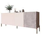 Комод на золотих металевих ніжках LION Грей 204x38x76,5 см Рожевий/Камінь (LION-042690), фото 2