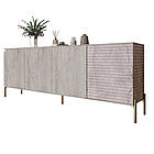 Комод на золотих металевих ніжках LION Грей 204x38x76,5 см Шварцвальд/Камінь (LION-042692), фото 2