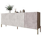 Комод на золотих металевих ніжках LION Грей 204x38x76,5 см Бетон/Камінь (LION-042693), фото 2