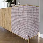 Комод закритий у вітальню на золотих металевих ніжках LION Грей 154x38x76,5 см Дуб сонома трюфель/Кашемір (LION-041871), фото 3