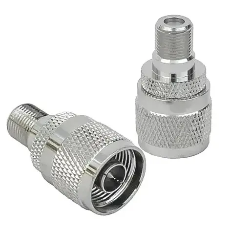 Перехідник TCOM, штекер N — гніздо F, латунь, фото 1