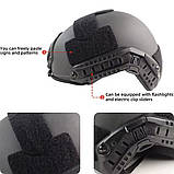 Ультралегкий режимний шолом Emerson Gear FAST MH Eco чорний з регулюванням розміру, фото 7