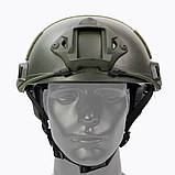 Ультралегкий СТРАЙКБОЛНИЙ шолом Emerson Gear FAST MH Eco олива з регулюванням розміру, фото 3