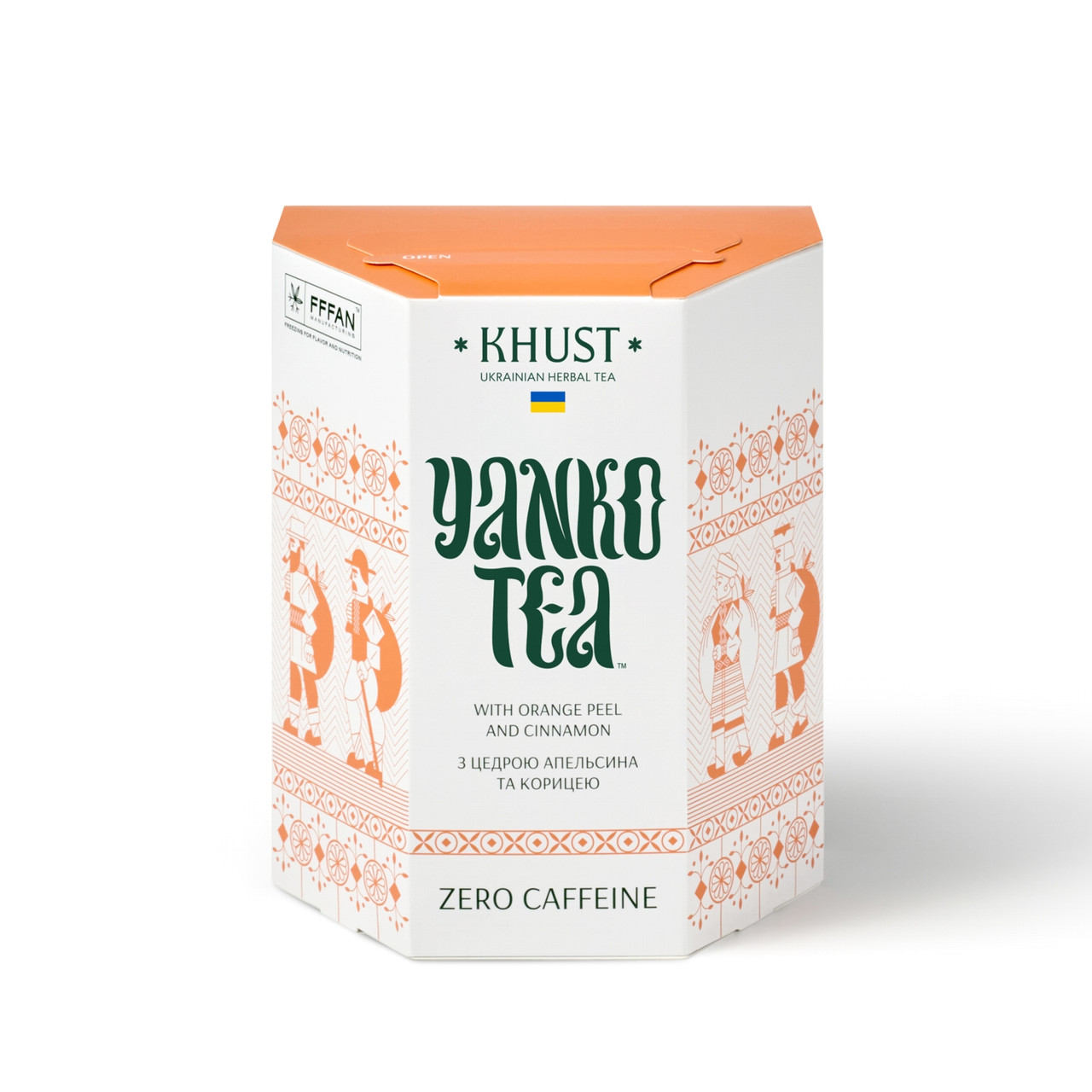Янко-чай з цедрою апельсина та корицею трав'яний карпатський чай листовий Khust, 50 г, фото 1