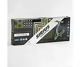 🖤Самокат двоколісний Skyper "Sirius" 16312, колеса PU 200мм, ручне гальмо, амортизатор, Чорно-червоний, фото 4