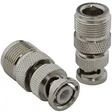 Перехідник TCOM, штекер BNC — гніздо N, латунь