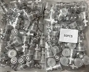 Перехідник TCOM, штекер BNC — гніздо N, латунь, фото 3