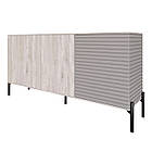 Комод закритий у вітальню на чорних металевих ніжках LION Грей 154x38x76,5 см Самоа Димчастий/Кашемір (LION-041816), фото 2