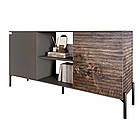 Комод відкритий на чорних металевих ніжках LION Грей Антрацит/Дерево (LION-042756), фото 2