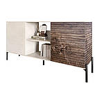 Комод відкритий на чорних металевих ніжках LION Грей Бетон Style/Дерево (LION-042758), фото 2