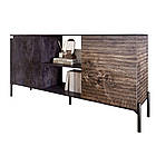 Комод відкритий на чорних металевих ніжках LION Грей Бетон темний/Дерево (LION-042759), фото 2