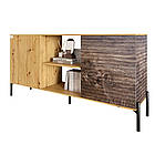 Комод відкритий на чорних металевих ніжках LION Грей Дуб Артизан/Дерево (LION-042762), фото 2