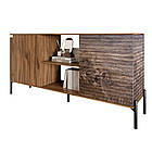 Комод відкритий на чорних металевих ніжках LION Грей Дуб Ліворно/Дерево (LION-042763), фото 2