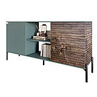 Комод відкритий на чорних металевих ніжках LION Грей Граніт сірий/Дерево (LION-042766), фото 2