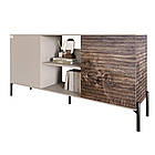 Комод відкритий на чорних металевих ніжках LION Грей Кашемір/Дерево (LION-042768), фото 2