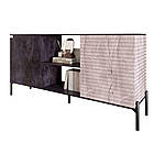 Комод відкритий на чорних металевих ніжках LION Грей Бетон темний/Камінь (LION-042790), фото 2