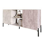 Комод відкритий на чорних металевих ніжках LION Грей Бетон/Камінь (LION-042791), фото 2