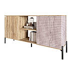 Комод відкритий на чорних металевих ніжках LION Грей Дуб Сонома/Камінь (LION-042795), фото 2