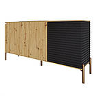 Комод закритий у вітальню на золотих металевих ніжках LION Грей 154x38x76,5 см Дуб Артизан/Асфальт (LION-041824), фото 2