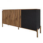 Комод закритий у вітальню на золотих металевих ніжках LION Грей 154x38x76,5 см Дуб Ліворно/Асфальт (LION-041825), фото 2