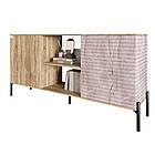 Комод відкритий на чорних металевих ніжках LION Грей Дуб Сонома трюфель/Камінь (LION-042796), фото 2