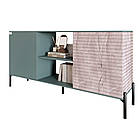 Комод відкритий на чорних металевих ніжках LION Грей Граніт сірий/Камінь (LION-042797), фото 2