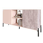 Комод відкритий на чорних металевих ніжках LION Грей Рожевий/Камінь (LION-042800), фото 2