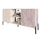 Комод відкритий на чорних металевих ніжках LION Грей Самоа димчастий/Камінь (LION-042815), фото 2