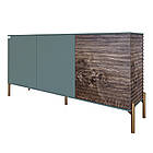 Комод закритий у вітальню на золотих металевих ніжках LION Грей 154x38x76,5 см Граніт сірий/Дерево (LION-041837), фото 2