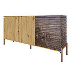 Комод закритий у вітальню на золотих металевих ніжках LION Грей 154x38x76,5 см Дуб Артизан/Дерево (LION-041839), фото 2